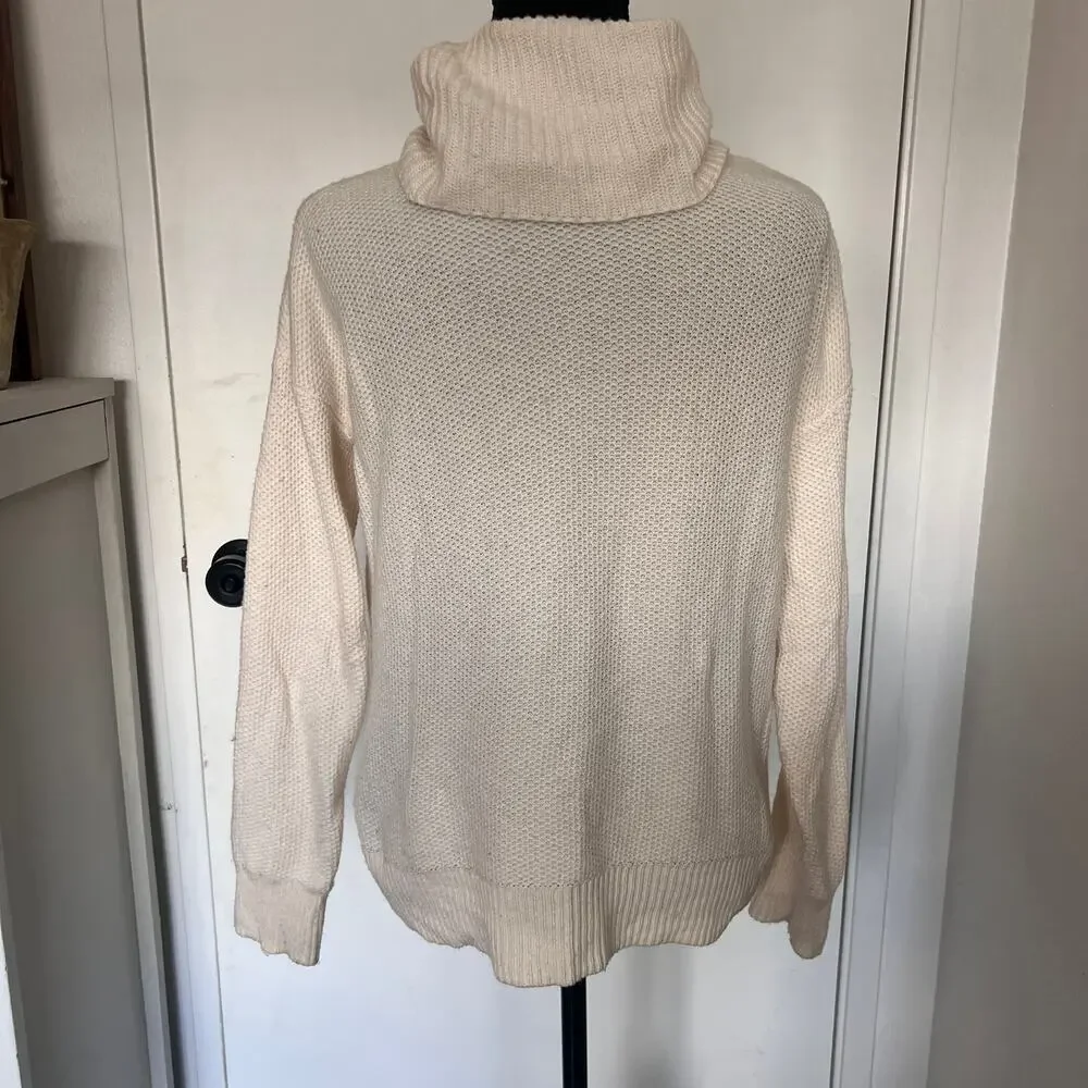 Madewell Cream Turtleneck Sweater - xxs